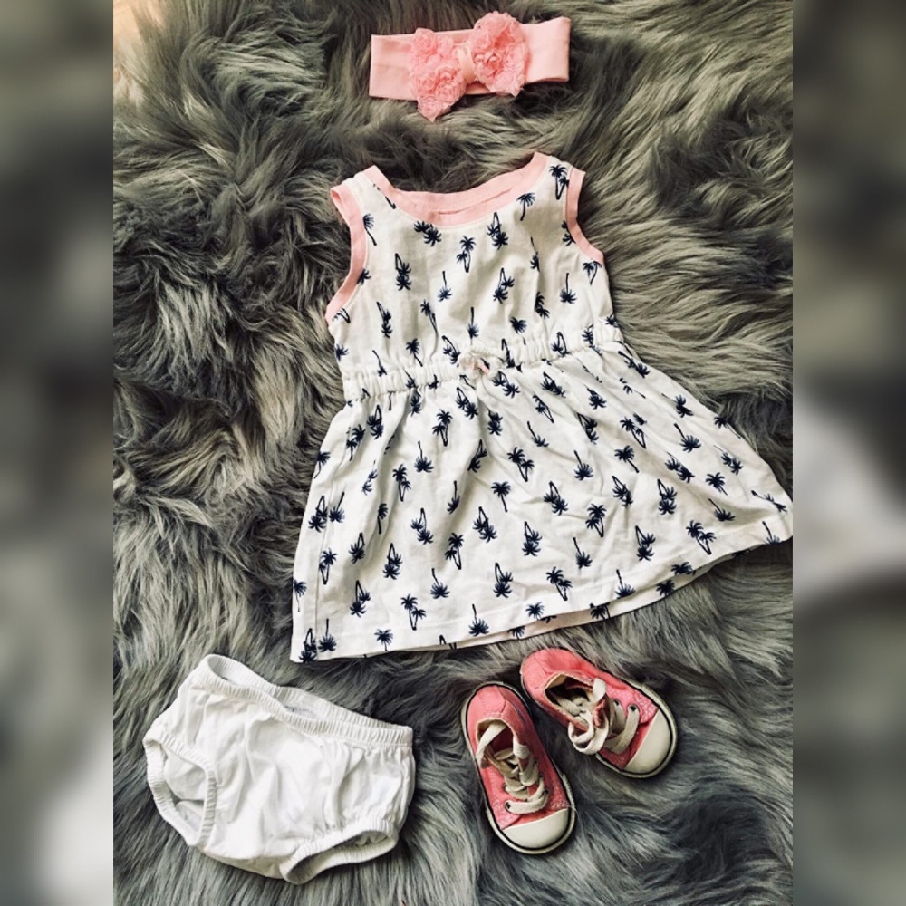 Palm Tree Skater Dress